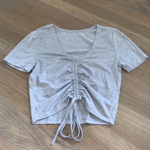 Gray Cinched Shirt